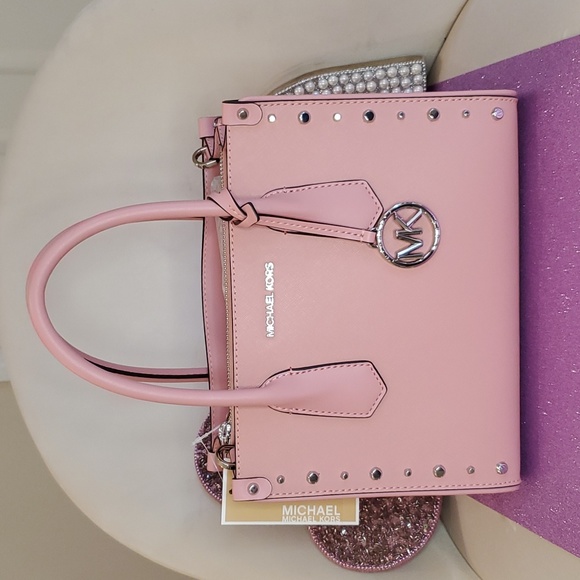 🎉2xHP🎉Michael Kors 💘NWT💘 Primrose Pink Small Leather Satchel!💘💘💘 - Picture 17 of 17